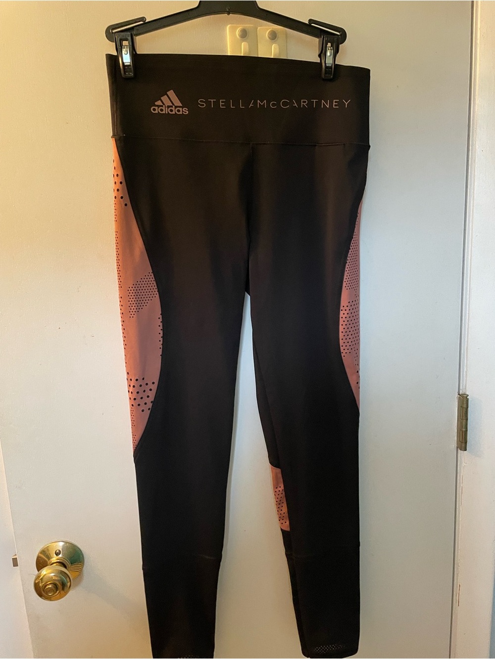 Adidas by Stella McCartney Black Leggings with Rose Pink Side Panels